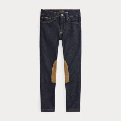 Polo Ralph Lauren Kids' Ralph Lauren Equestrian-inspired Denim Legging In Blue