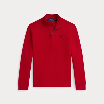 Polo Ralph Lauren Kids' Ralph Lauren Estate-rib Quarter-zip Pullover In Red