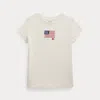 Polo Ralph Lauren Big Girls Flag-applique Jersey T-shirt