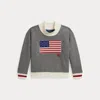 Polo Ralph Lauren Ralph Lauren Flag Fleece Mockneck Sweatshirt In Gray