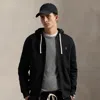 Polo Ralph Lauren Zip Sweatshirt With Front Pockets And Hood In Polo Black