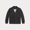 Polo Ralph Lauren Kids' Ralph Lauren Fleece V-neck Cardigan In Gray