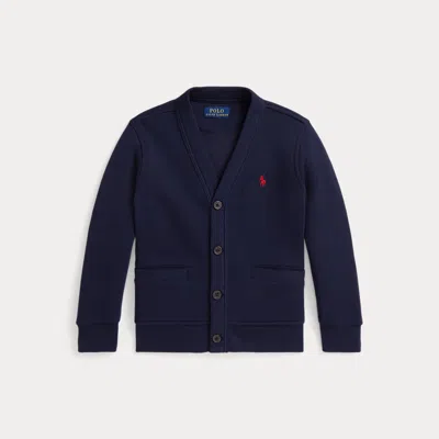 Polo Ralph Lauren Kids' Ralph Lauren Fleece V-neck Cardigan In Blue