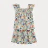 Polo Ralph Lauren Ralph Lauren Floral Smocked Cotton Top & Skirt Set