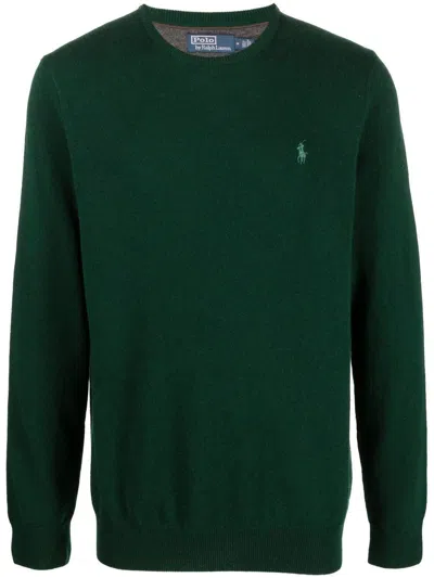 Polo Ralph Lauren Ralph Lauren Forest Green Wool Sweater In Black