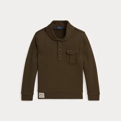 Polo Ralph Lauren Kids' Ralph Lauren French Terry Shawl-collar Sweatshirt In Brown