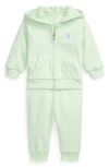 Polo Ralph Lauren Babies' Ralph Lauren French Terry Zip Hoodie & Joggers Set In Sweet Honeydew