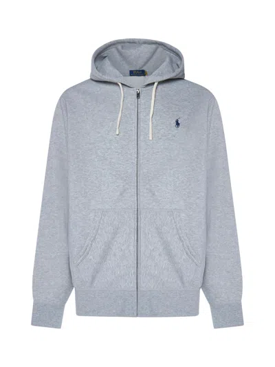 Polo Ralph Lauren Ralph Lauren Full-zip Hoodie In Gray