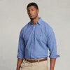 Polo Ralph Lauren Garment-dyed Oxford Shirt In Bastille Blue
