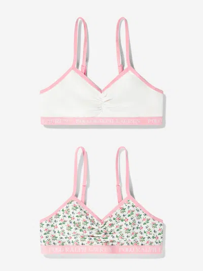 Polo Ralph Lauren Kids' Ralph Lauren Girls 2 Pack Bralette Set In Ivory