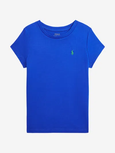 Polo Ralph Lauren Babies' Ralph Lauren Girls Logo T-shirt In Blue