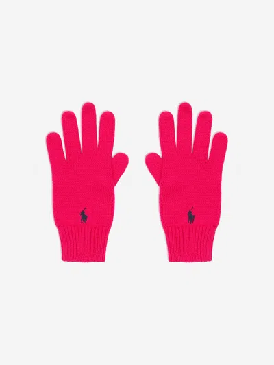Polo Ralph Lauren Ralph Lauren Girls Polo Gloves 8 - 16 Years Pink By Childsplay Clothing In Blue
