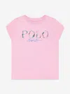 Polo Ralph Lauren Girls Polo Logo T-shirt In Pink