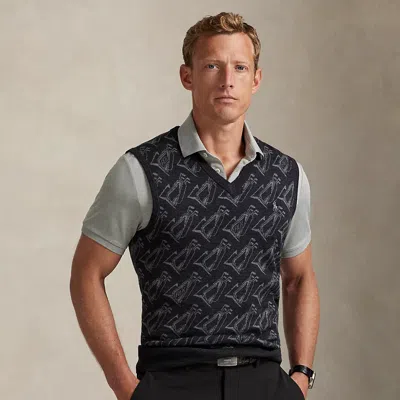 Polo Ralph Lauren Ralph Lauren Golf-motif Performance Sweater Vest In Blue