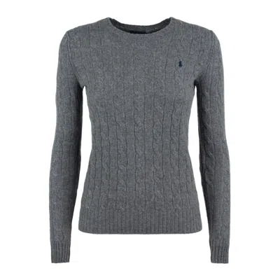 Polo Ralph Lauren Ralph Lauren Gray Wool And Cashmere Cable-knit Sweater In Grey
