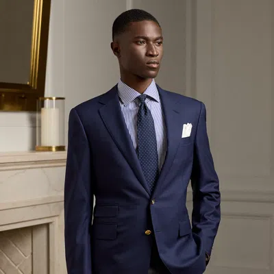 Polo Ralph Lauren Gregory Wool Serge Notch-lapel Blazer In Blue