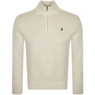 Polo Ralph Lauren Cotton Half Zip Sweater Andover Cream