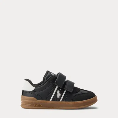 Polo Ralph Lauren Kids' Ralph Lauren Heritage Court Iii Ez Sneaker In Black