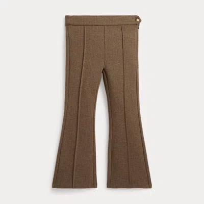 Polo Ralph Lauren Kids' Ralph Lauren Herringbone Jacquard Flare Pant In Brown