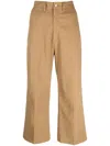 Polo Ralph Lauren Ralph Lauren High-waisted Cropped Trousers In Montana Khaki