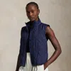 Polo Ralph Lauren Ralph Lauren Hybrid Quilted-panel Sleeveless Zip Vest