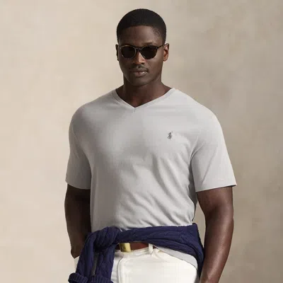 Polo Ralph Lauren Ralph Lauren Jersey V-neck T-shirt In Gray