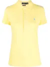 Polo Ralph Lauren Ralph Lauren Julie Logo-embroidered Polo Shirt In Yellow