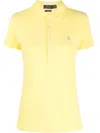 Polo Ralph Lauren Ralph Lauren Julie Logo-embroidered Polo Shirt In Yellow