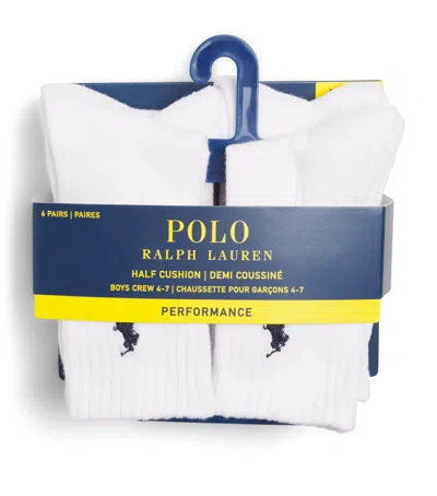 Polo Ralph Lauren Ralph Lauren Kids Cotton-blend Ankle Socks In White