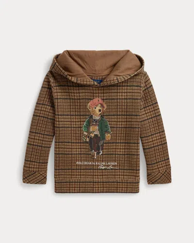 Polo Ralph Lauren Ralph Lauren Kids Glenview Tweed Mini Knit Pullover Sweatshirt In Brown