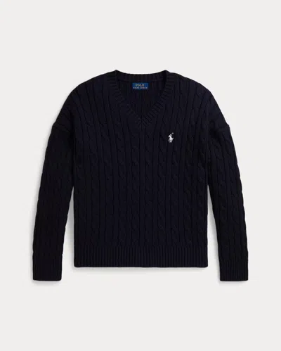 Polo Ralph Lauren Ralph Lauren Kids Kids 100% Cotton Mini Sweater Pullover In Blue