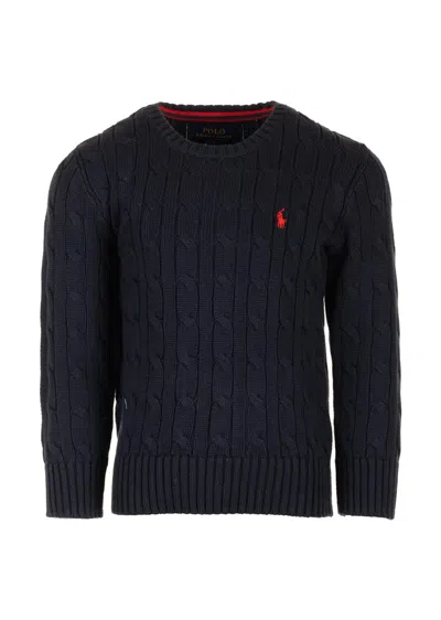 Polo Ralph Lauren Ralph Lauren Kids Kids' Cable Knit Long Sleeve Sweater In Rl Navy/c3807