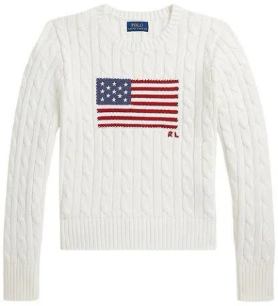 Polo Ralph Lauren Ralph Lauren Kids Kids' Cotton Sweater Pullover In White