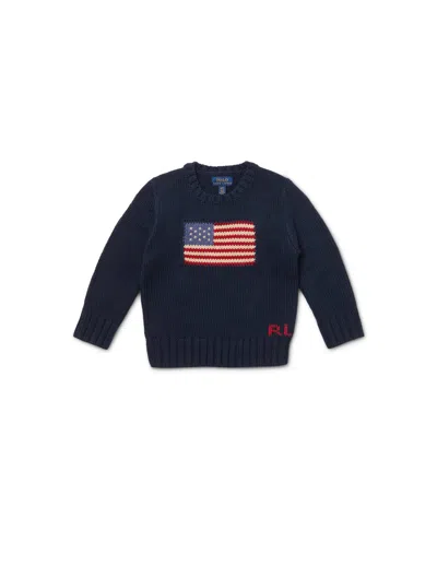 Polo Ralph Lauren Ralph Lauren Kids Kids' Cozy Crew Neck Sweater Edition In Hunter Navy