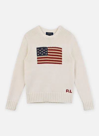 Polo Ralph Lauren Ralph Lauren Kids Kids' Essential Cotton Sweater Top In Neutral