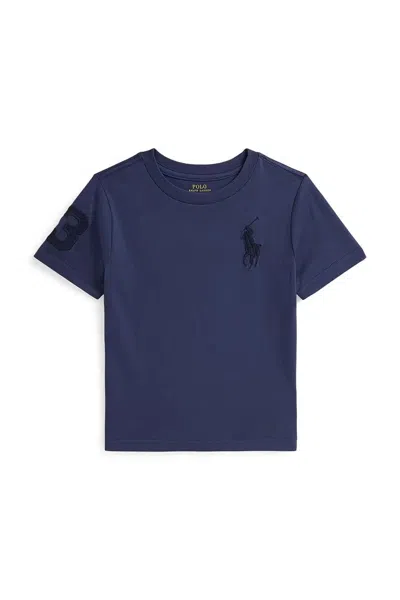 Polo Ralph Lauren Ralph Lauren Kids Kids' Mini Short Sleeve Cotton T-shirt In Navy