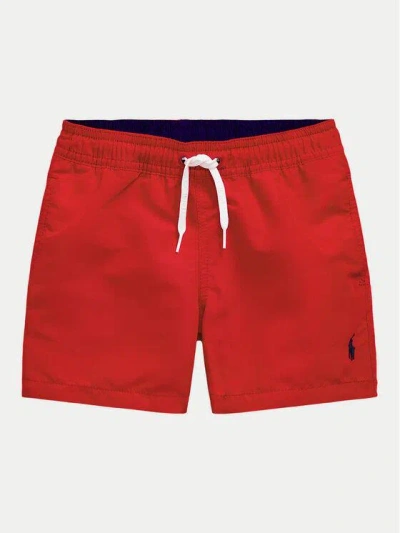 Polo Ralph Lauren Ralph Lauren Kids Kids' Mini Travel Short Swim Trunk In Red