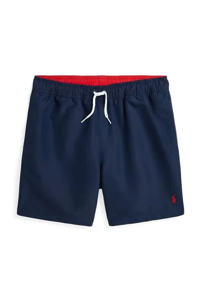 Polo Ralph Lauren Ralph Lauren Kids Kids' Mini Travel Swim Trunk In Navy