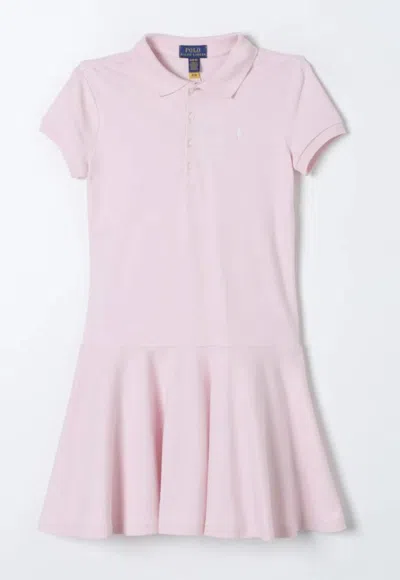 Polo Ralph Lauren Ralph Lauren Kids Mini Polo Dress For Kids - Spring/summer 2025 In Hint Pink Wht