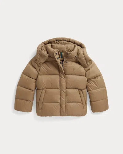 Polo Ralph Lauren Ralph Lauren Kids Mini Puffer Bomber Jacket In Brown