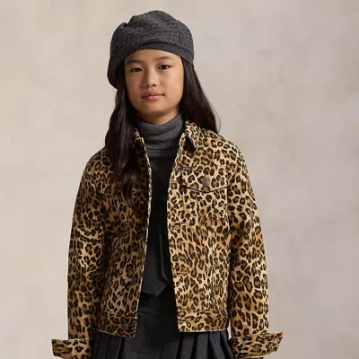 POLO RALPH LAUREN RALPH LAUREN LEOPARD-PRINT DENIM TRUCKER JACKET