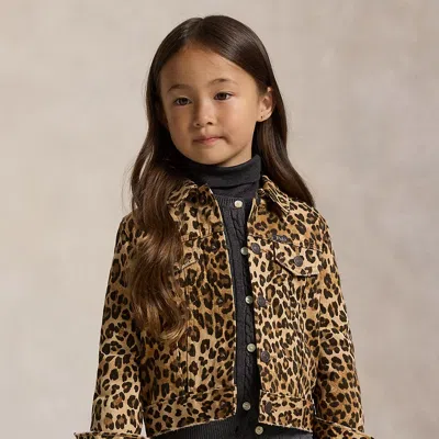 POLO RALPH LAUREN RALPH LAUREN LEOPARD-PRINT DENIM TRUCKER JACKET