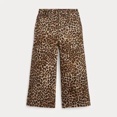 POLO RALPH LAUREN RALPH LAUREN LEOPARD-PRINT WIDE-LEG JEAN
