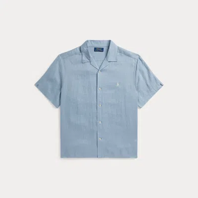 Polo Ralph Lauren Kids' Ralph Lauren Linen Camp Shirt In Blue