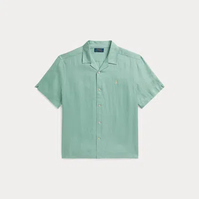 Polo Ralph Lauren Kids' Ralph Lauren Linen Camp Shirt In Green