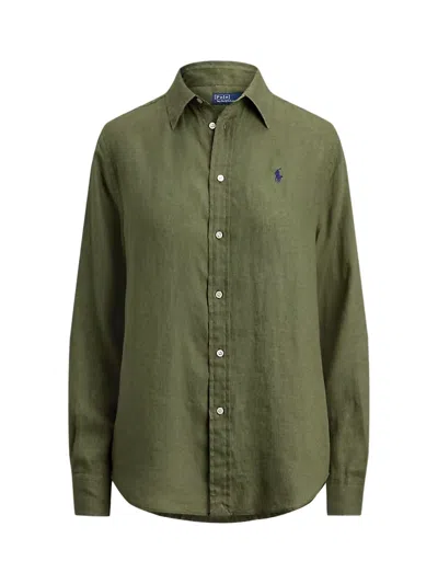 Polo Ralph Lauren Ralph Lauren Linen Shirt Supply Olive