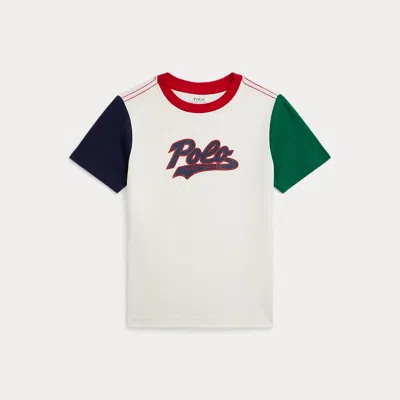 POLO RALPH LAUREN RALPH LAUREN LOGO COLOR-BLOCKED COTTON TEE