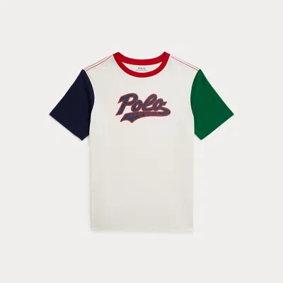 POLO RALPH LAUREN RALPH LAUREN LOGO COLOR-BLOCKED COTTON TEE