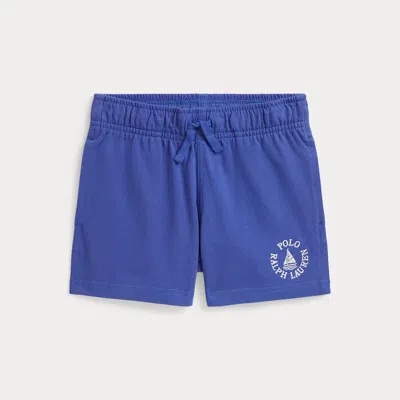 Polo Ralph Lauren Kids' Ralph Lauren Logo Cotton Jersey Short In Blue