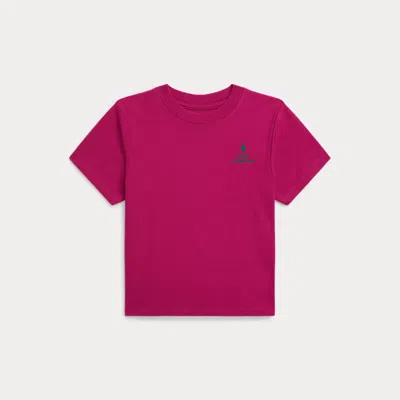 Polo Ralph Lauren Kids' Ralph Lauren Logo Cotton Jersey Tee In Pink